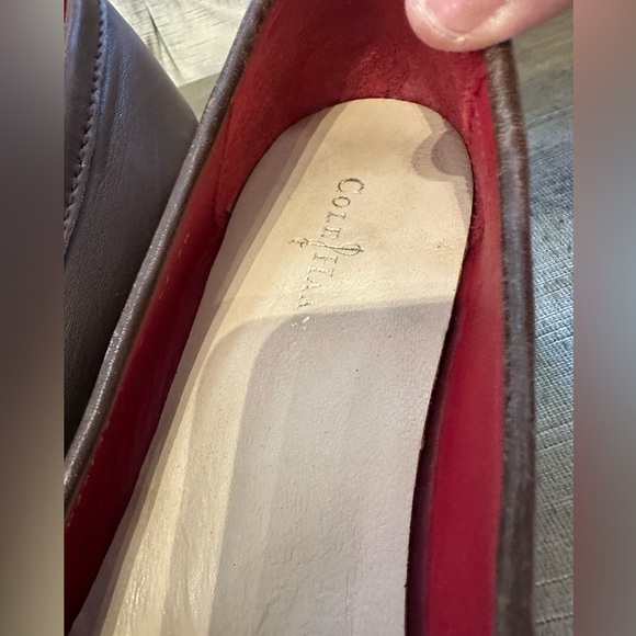 Cole Haan women’s penny loafers preppy brown leather red stitch sz 10 Nike sole - Picture 10 of 14